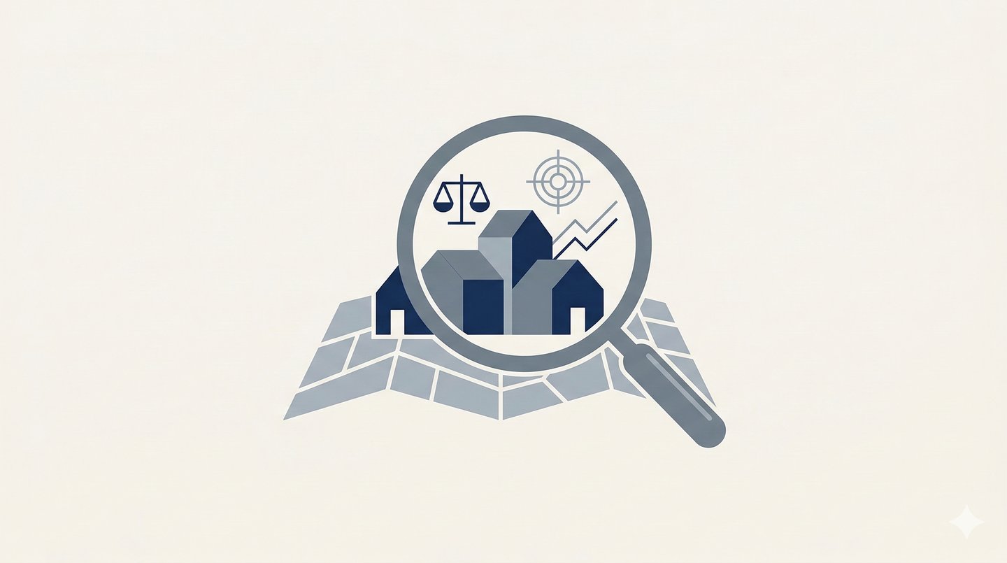 Ilustración de análisis de oportunidades inmobiliarias