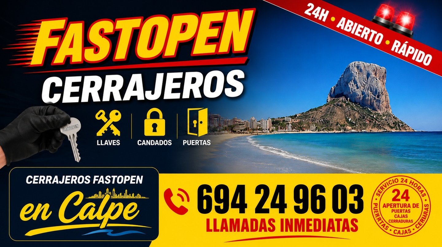 cerrajeros 24 horas en calpe fastopen