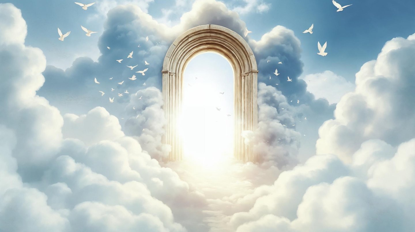 a doorway with a doorway leading to a doorway with a skylight