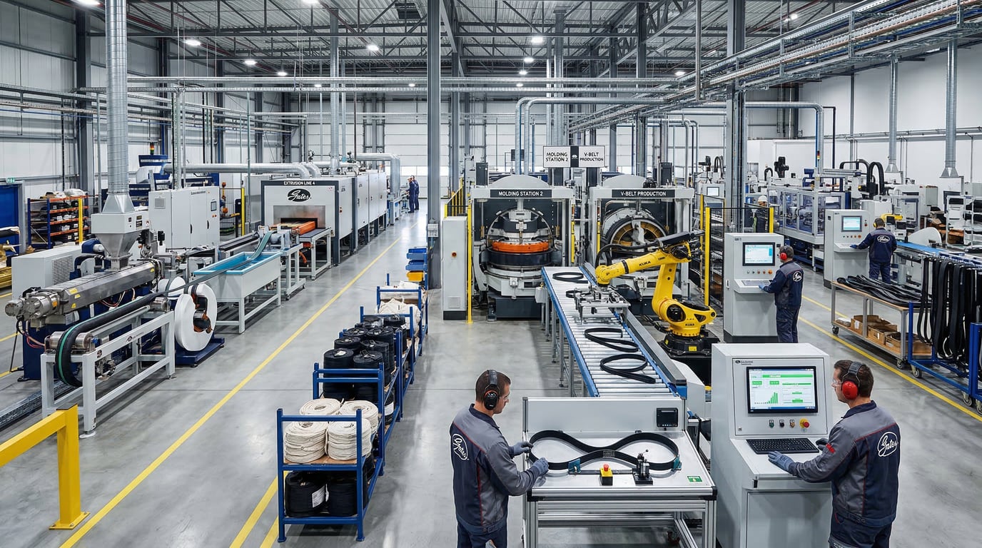 MakexCar belt and hose production facility with automated manufacturing lines
