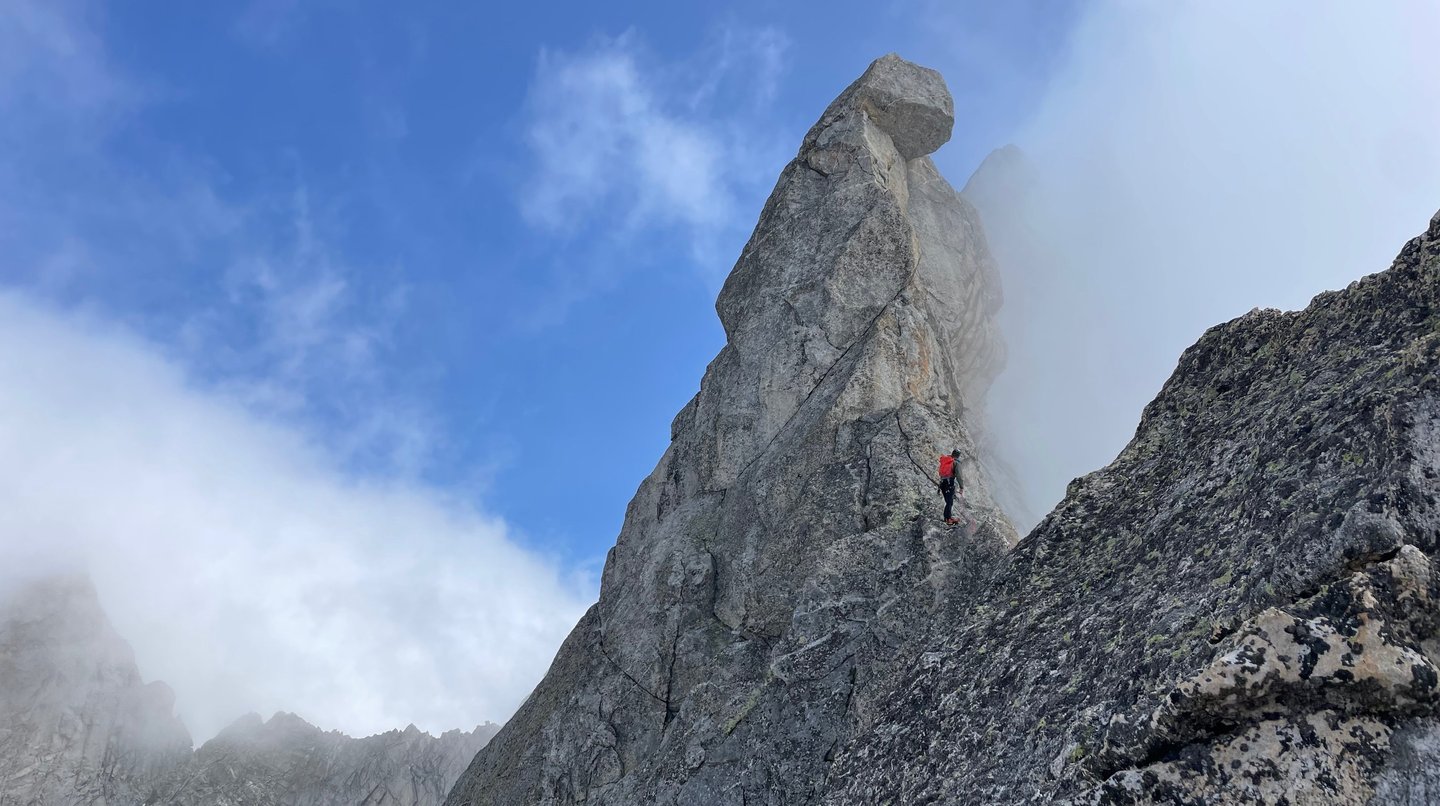 The summit is still far away. Via Bramani on Punta Rasica, Valmasino - Italy
