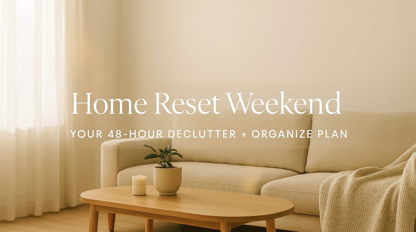 a serene, sunlit living room styled for a New Year home reset.