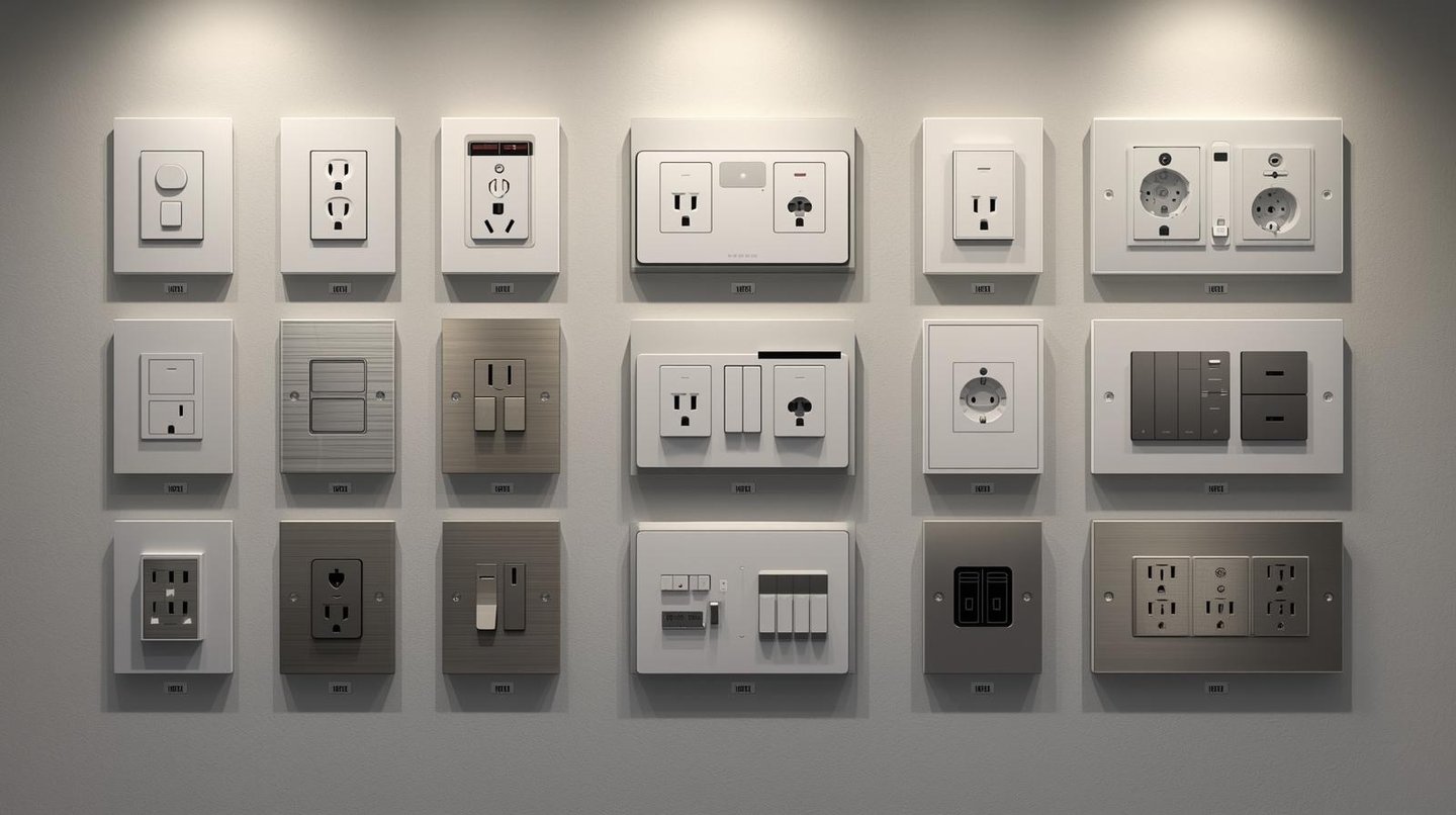 Modern power sockets, USB outlets, and smart switches installed in Dubai home