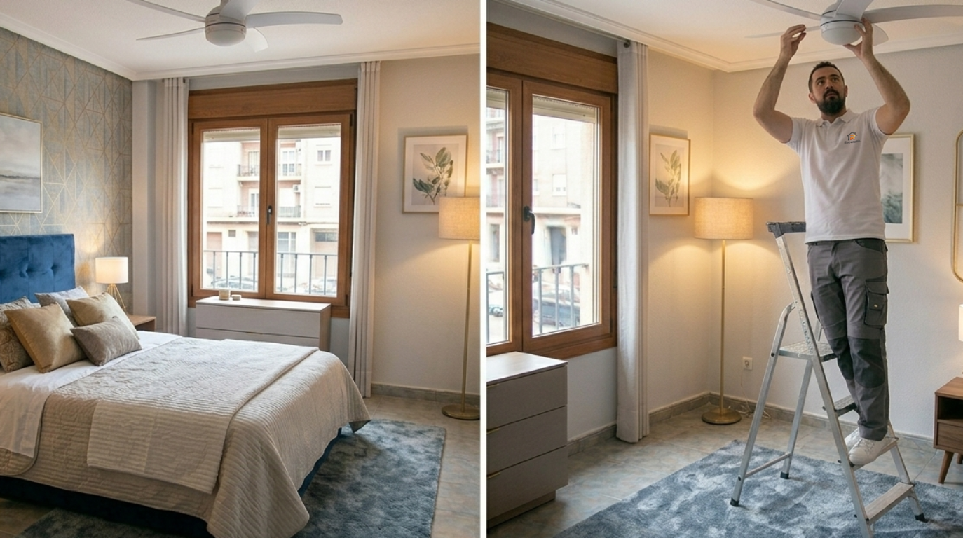 instalando ventilador en Santa Marina badajoz