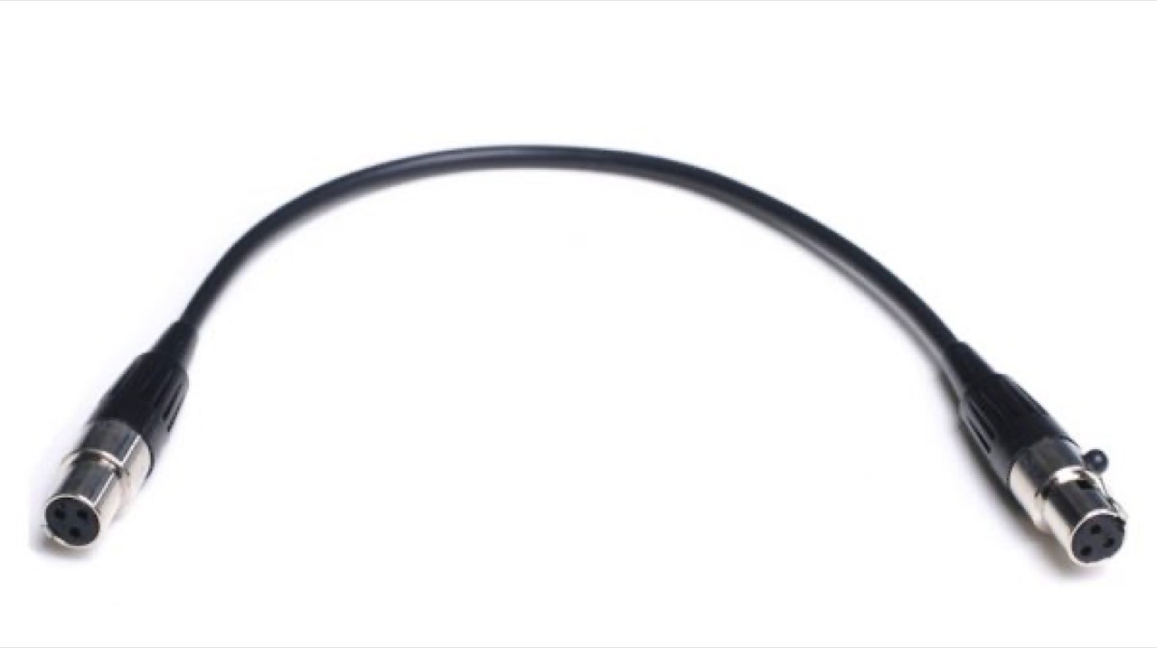 a pair of cables and a microphone on a white background TA3f to TA3f