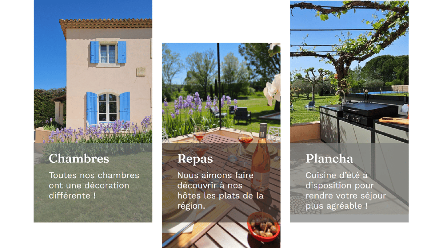 Cuisine d'été la Ramade chambres d'hôtes 3 épis gites de france