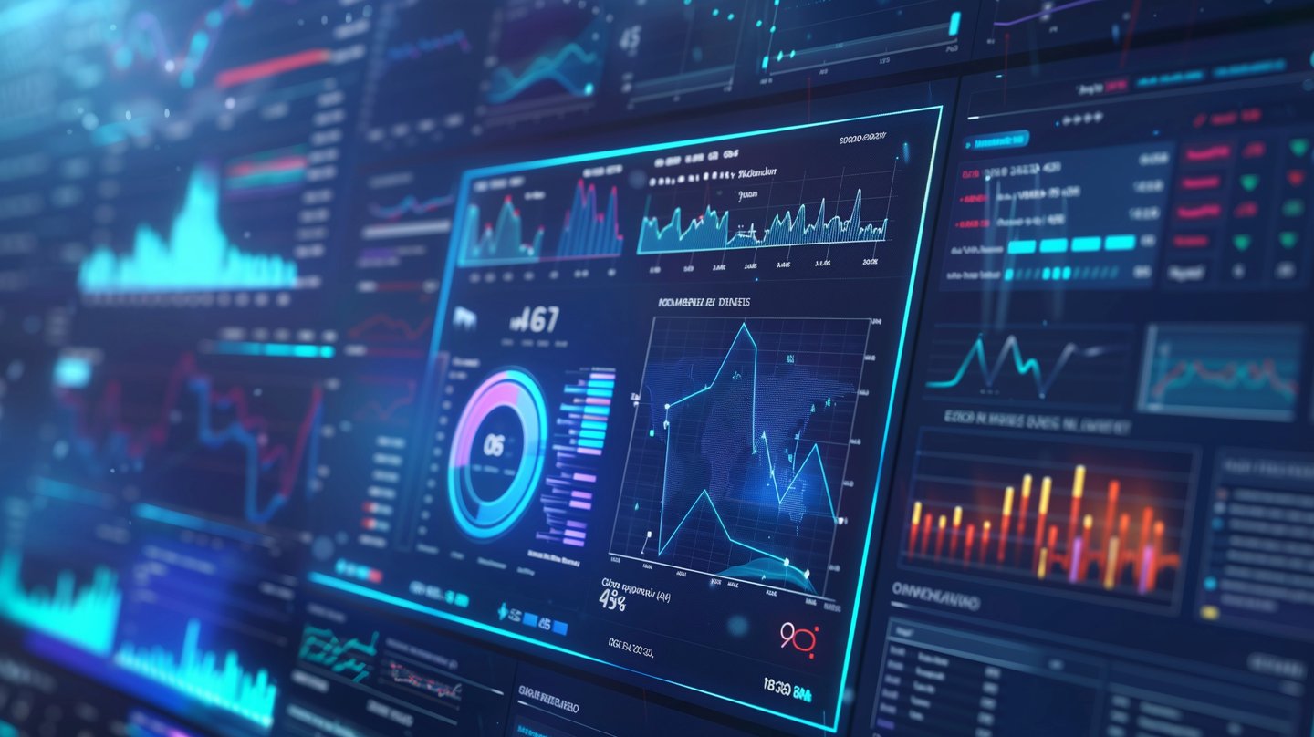 a computer screen showing a bunch of data and data visual data is show as part of data analytics
