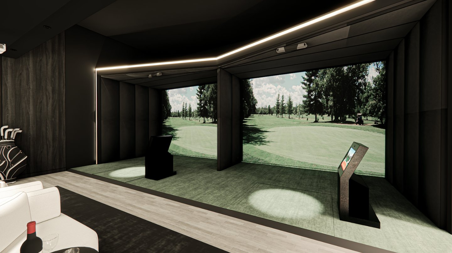 Golf simulator design for home