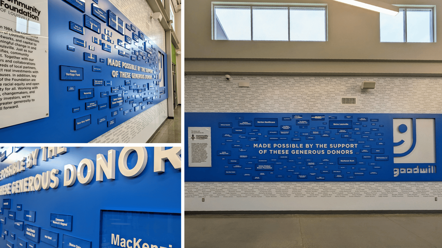 Goodwill Opportunity Center Donor Recognition Design