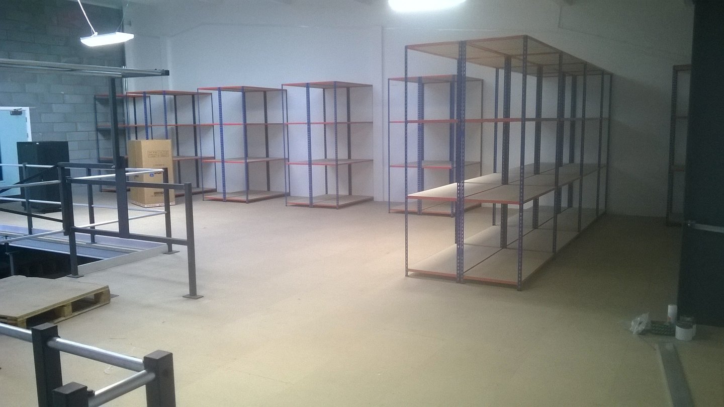 Shelving System on Mezzanine Floor