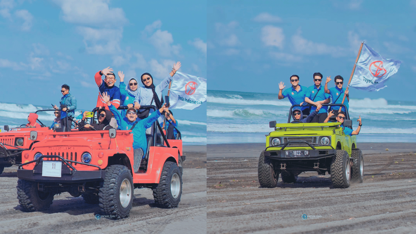 Paket jeep Gumuk Pasir Parangtritis Sinergy Adventure dengan rute offroad pantai selatan