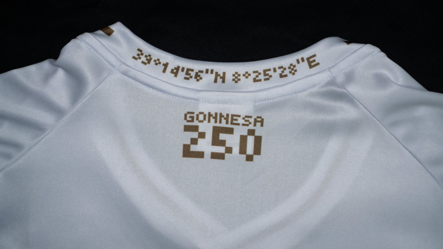 Dettagli retro maglia gara Home Gonnesa Calcio a 5 by Virmax