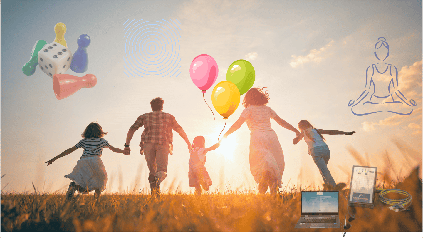 Parents et enfants retrouvant joie, sens et harmonie en famille