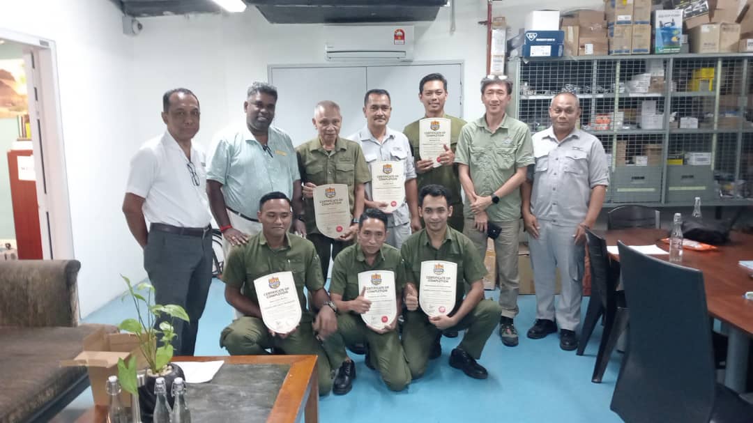 Participants completed their workshop receiving their training certificate