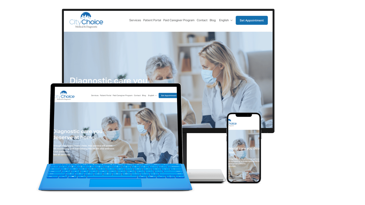 citychoice medical web mockup