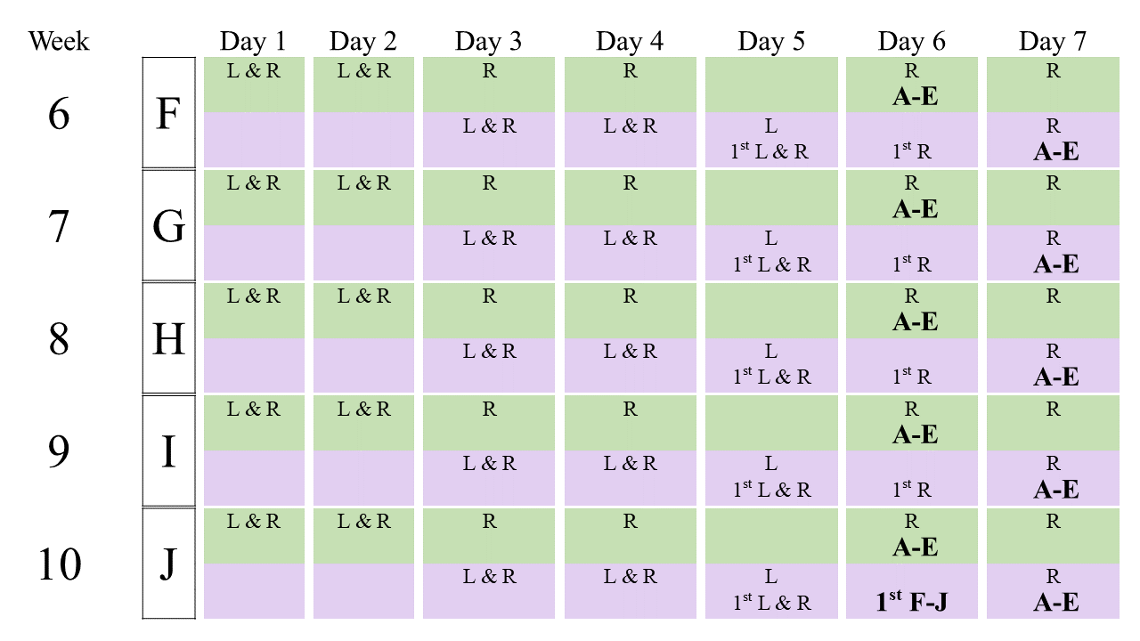 Schedule