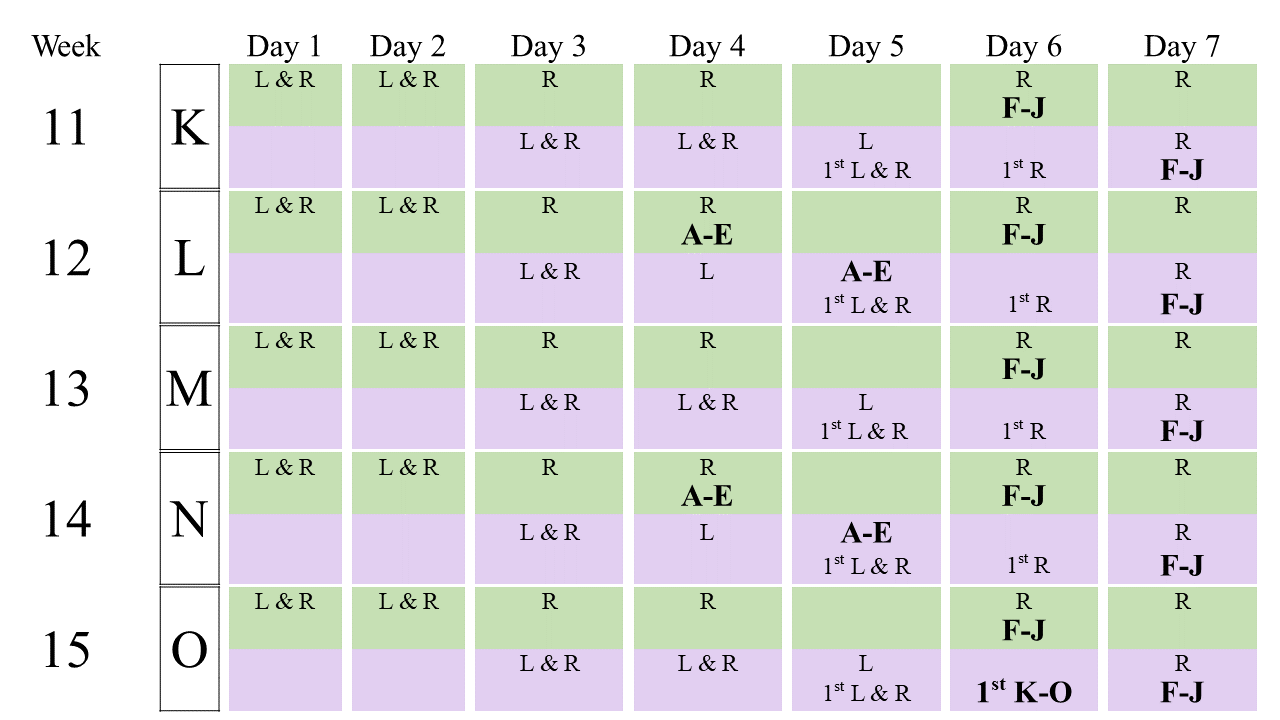 Schedule