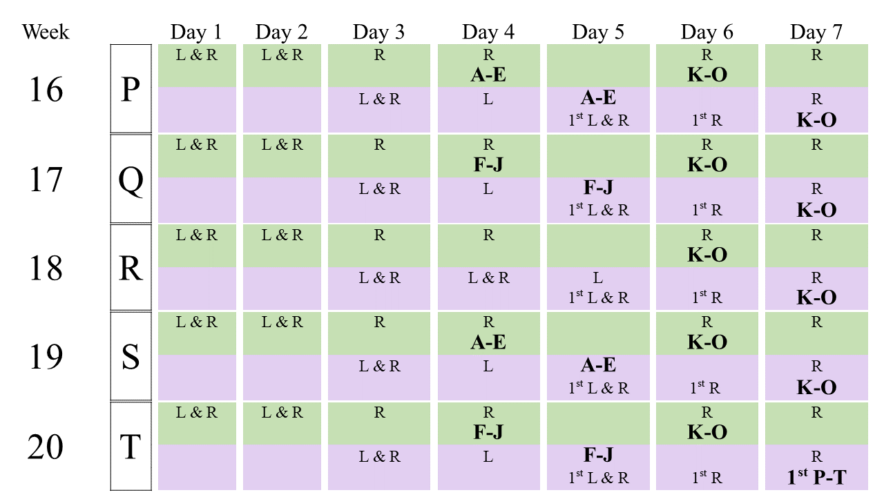 Schedule