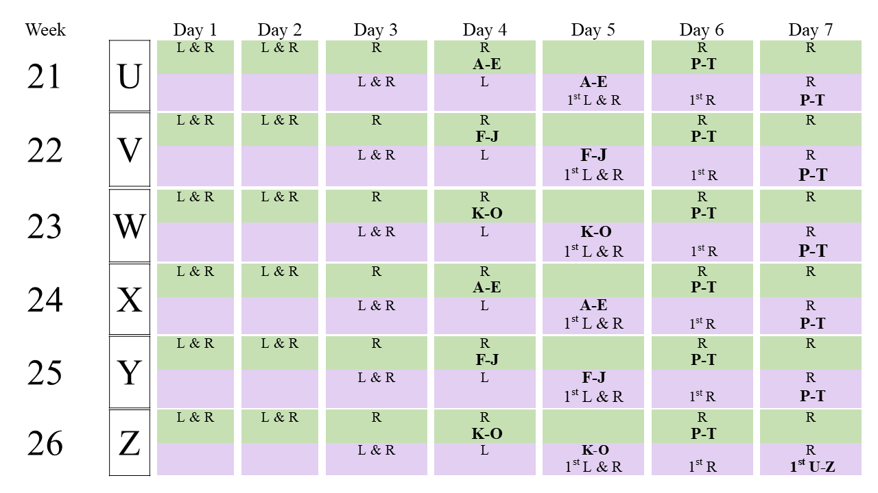 Schedule