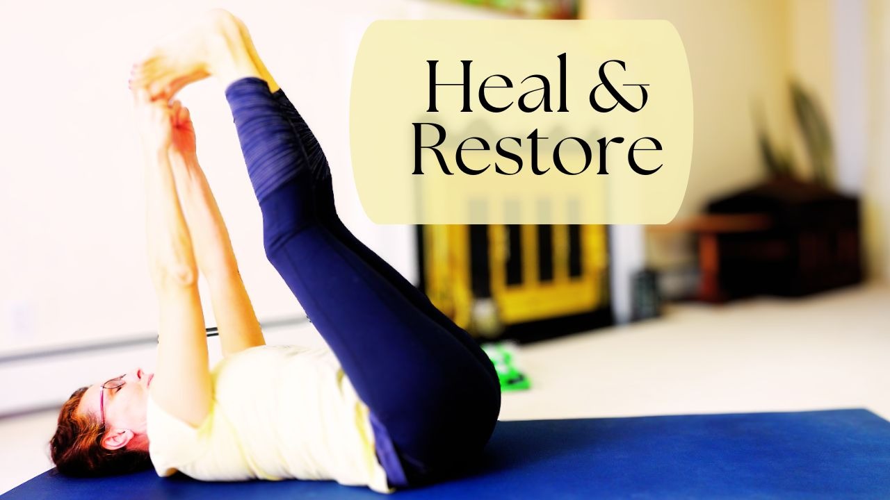 Therapeutic yoga pose to heal and Restore for injury recovery