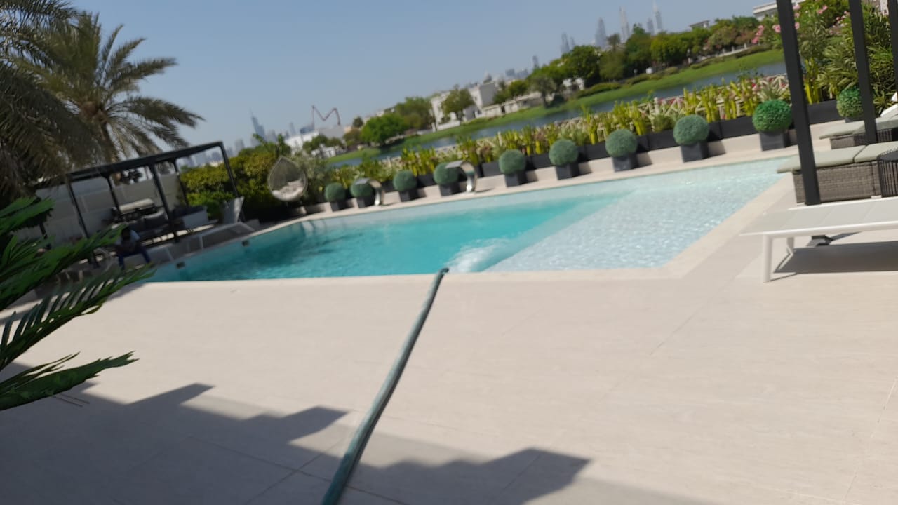 a pool with a pool and a pool