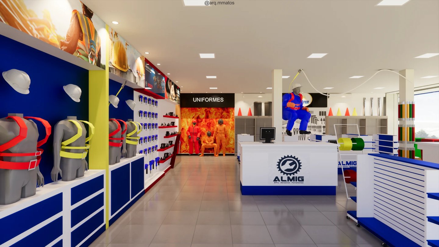 loja comercial de equipamentos de sergurança epi