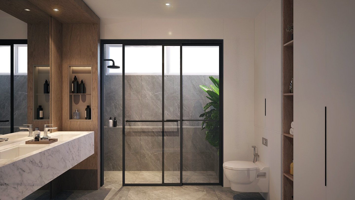 villa avenue bathroom door