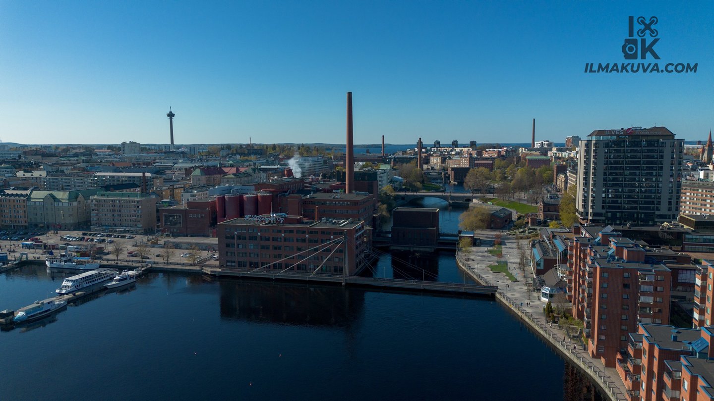 Ilmakuva Tampere keskusta, Tammerkoski | ilmakuva.com