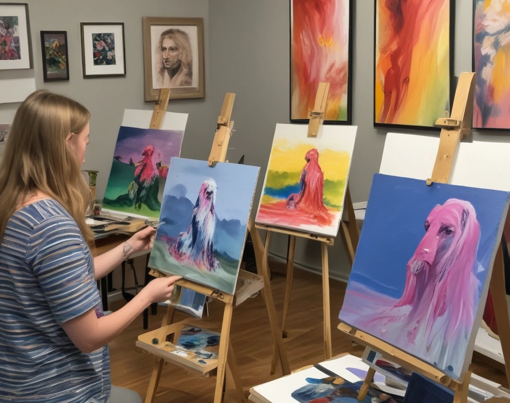 workshop-art-jennifer-beal-art-acrylic-painting-soft-pastel-dogs