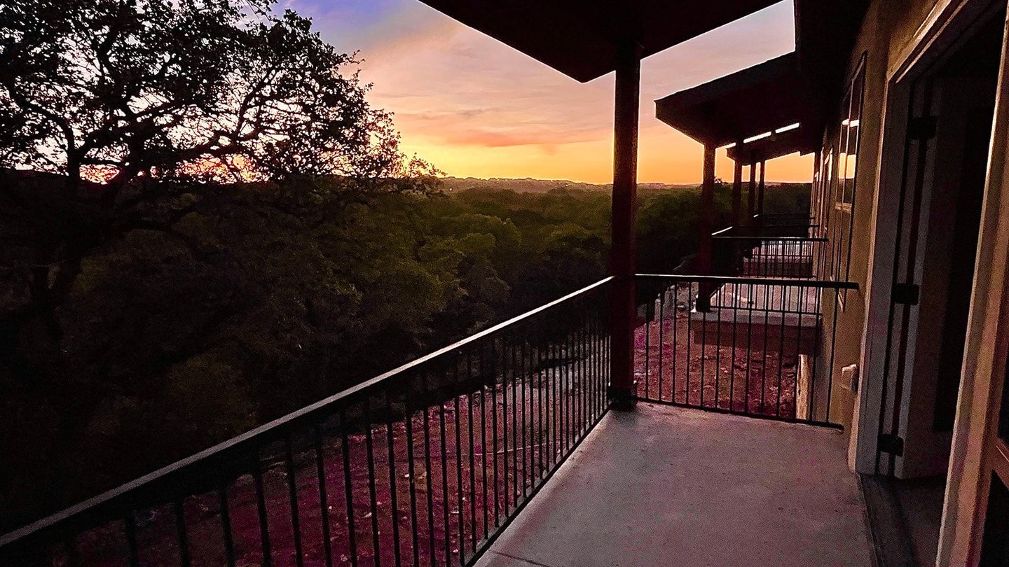 Balconies waterproofed and poured with concrete in Helotes, TX.