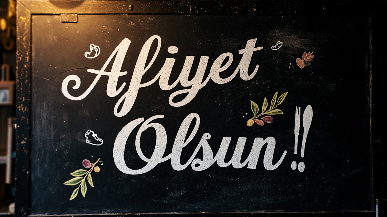 a sign that says, enjoy your meal