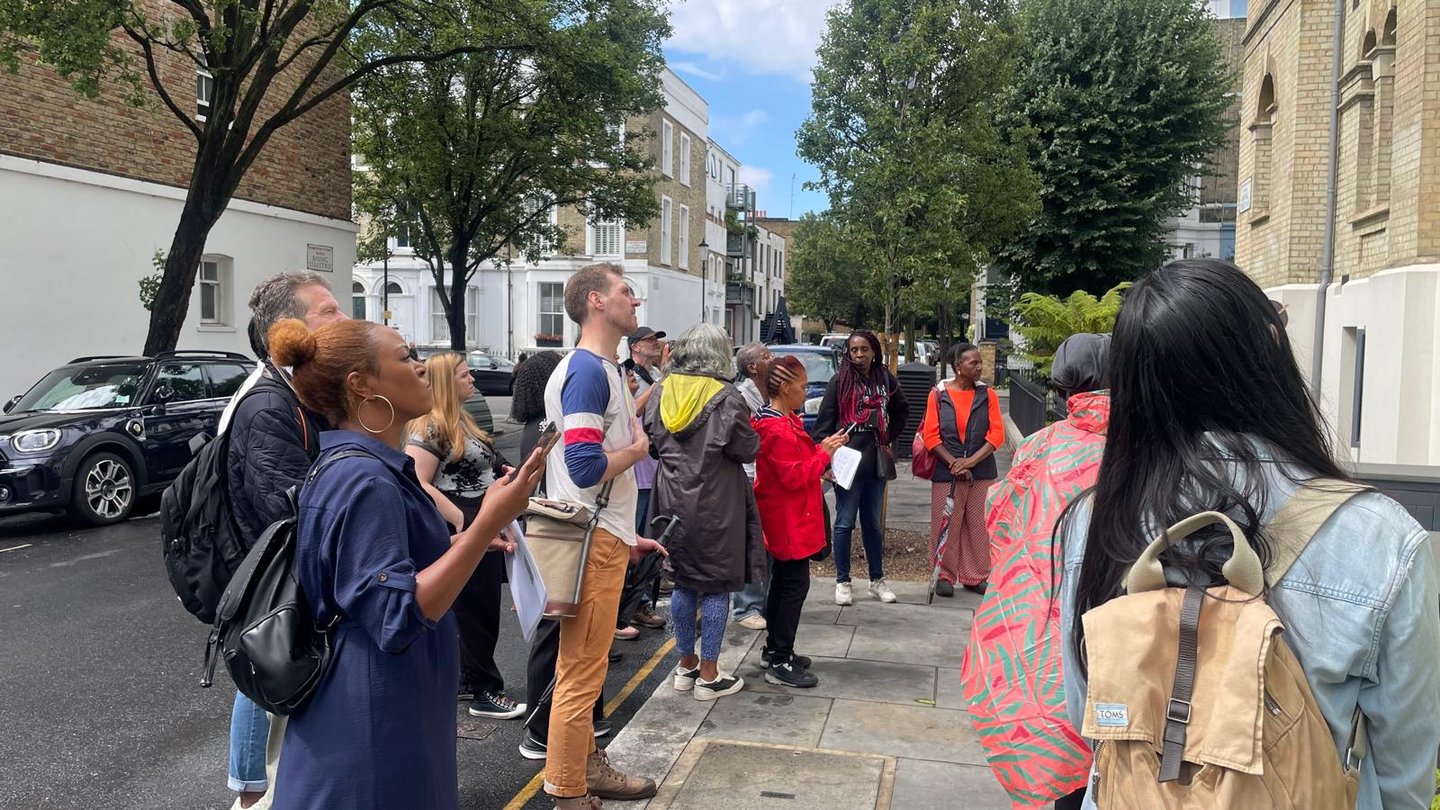 a group of people on Notting Hill Walk