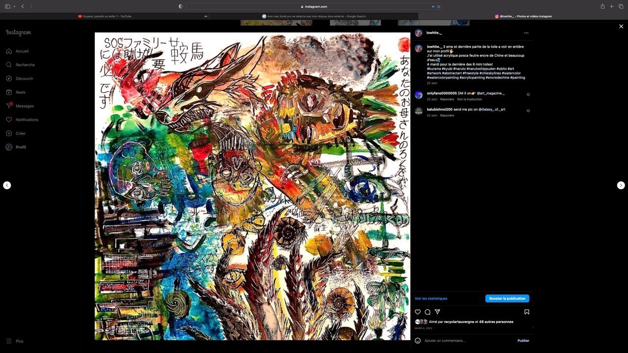 une peinture abstraite