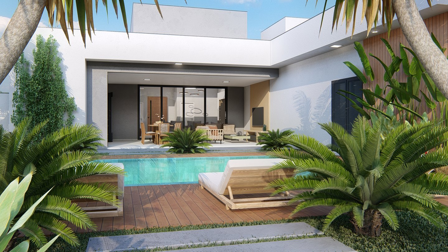 piscina com hijau e deck