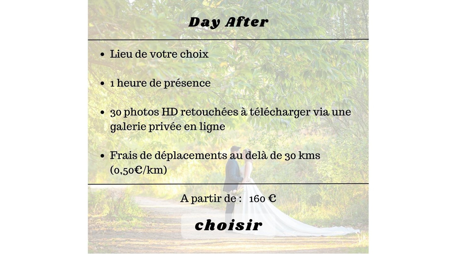 shooting photo après mariage