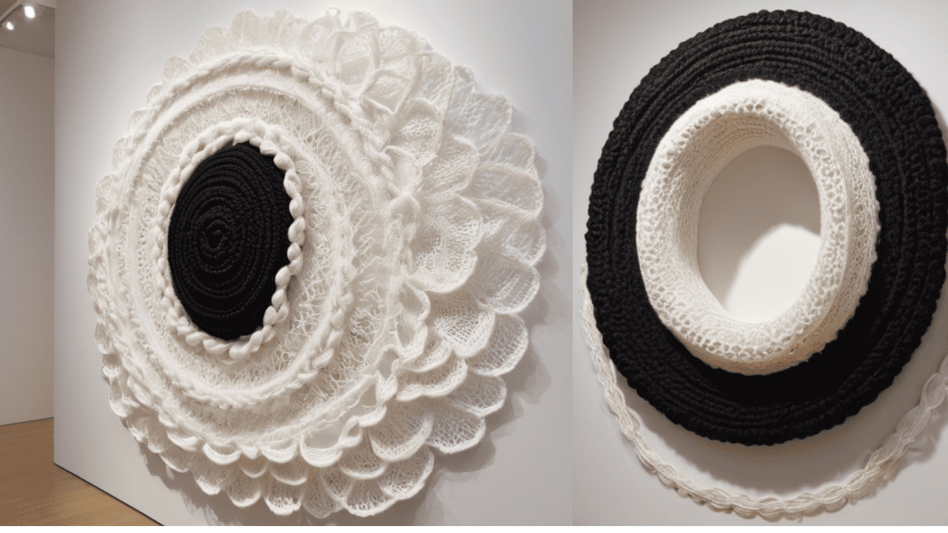 Detalhe de uma Instalação Artística com Materiais Reciclados