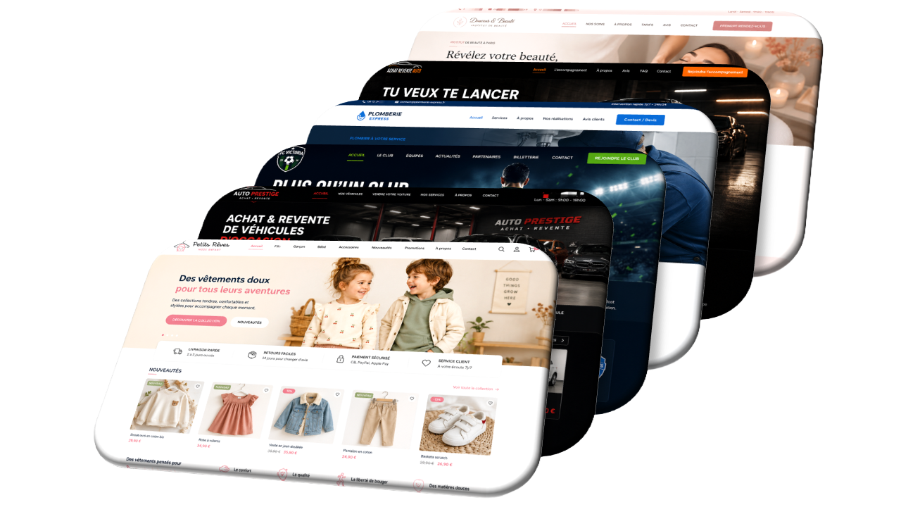 Exemples de sites internet à petits prix