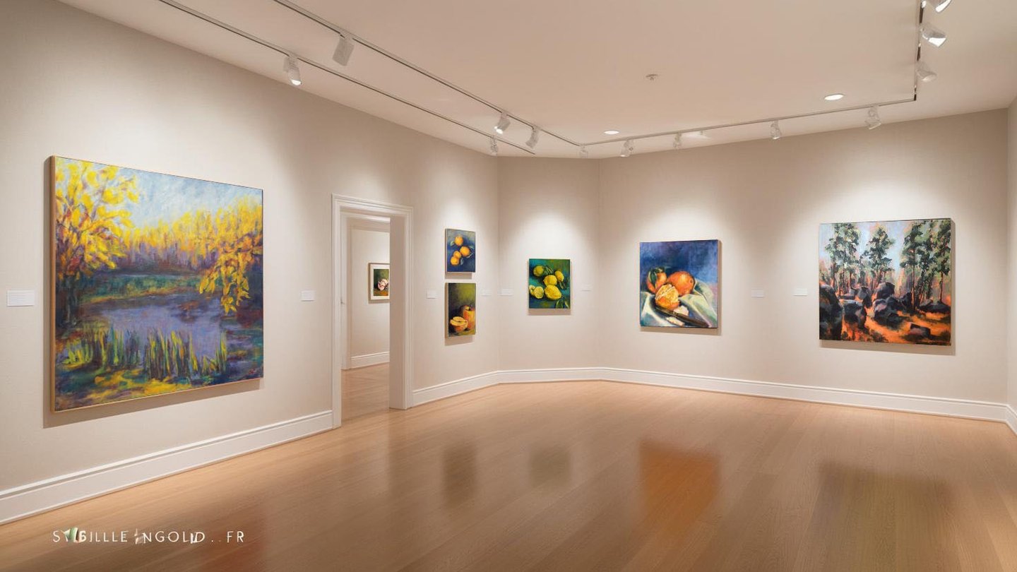 Galerie d'art Sybille Ingold forêt de Fontainebleau et natures mortes