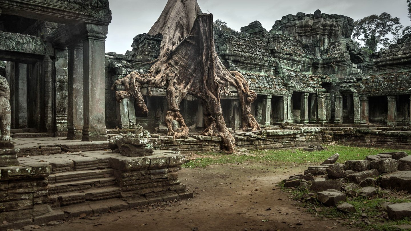 Preah Khan temple in Angkor. Cambodia
