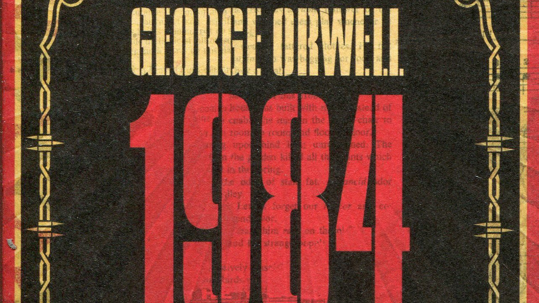 Baner da capa do livro 1984 de George Orwell