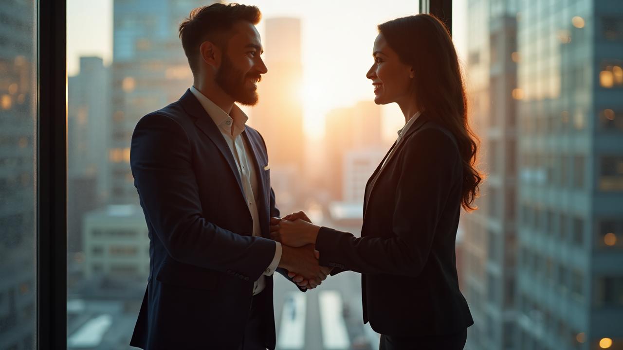 Handshake after a home loan approval