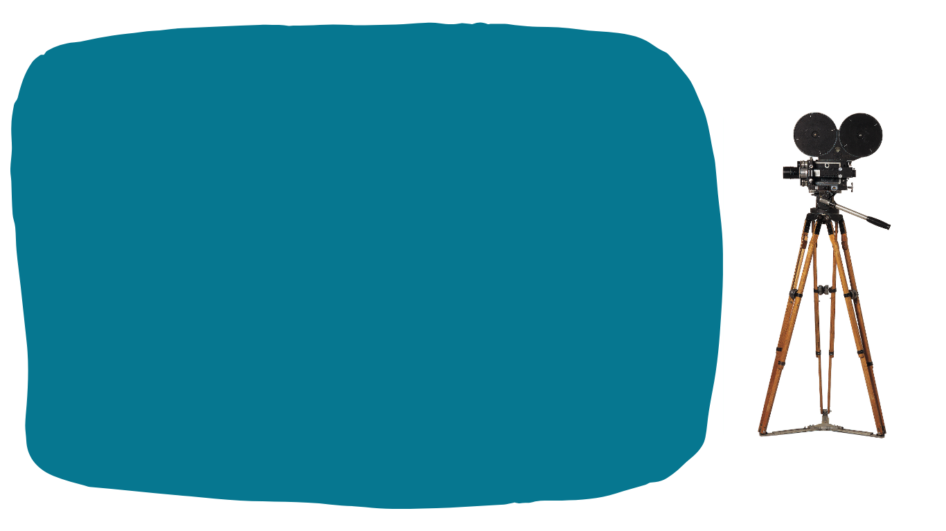 Une vieille caméra sur un trépied.