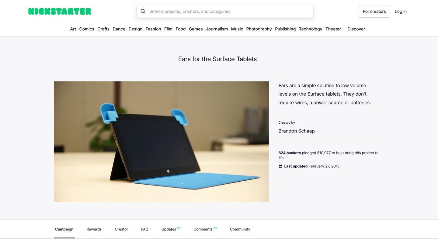 Kickstarter project international sourcing