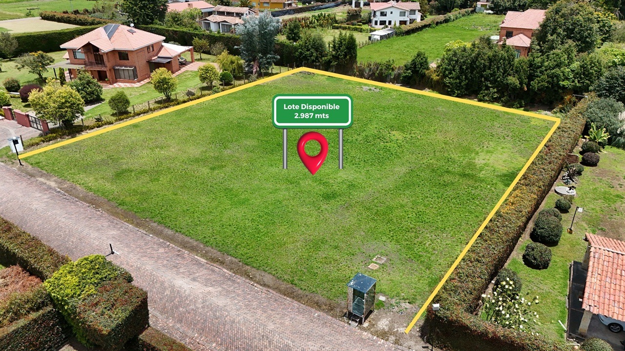 lote campestre en chía en conjunto cerrado