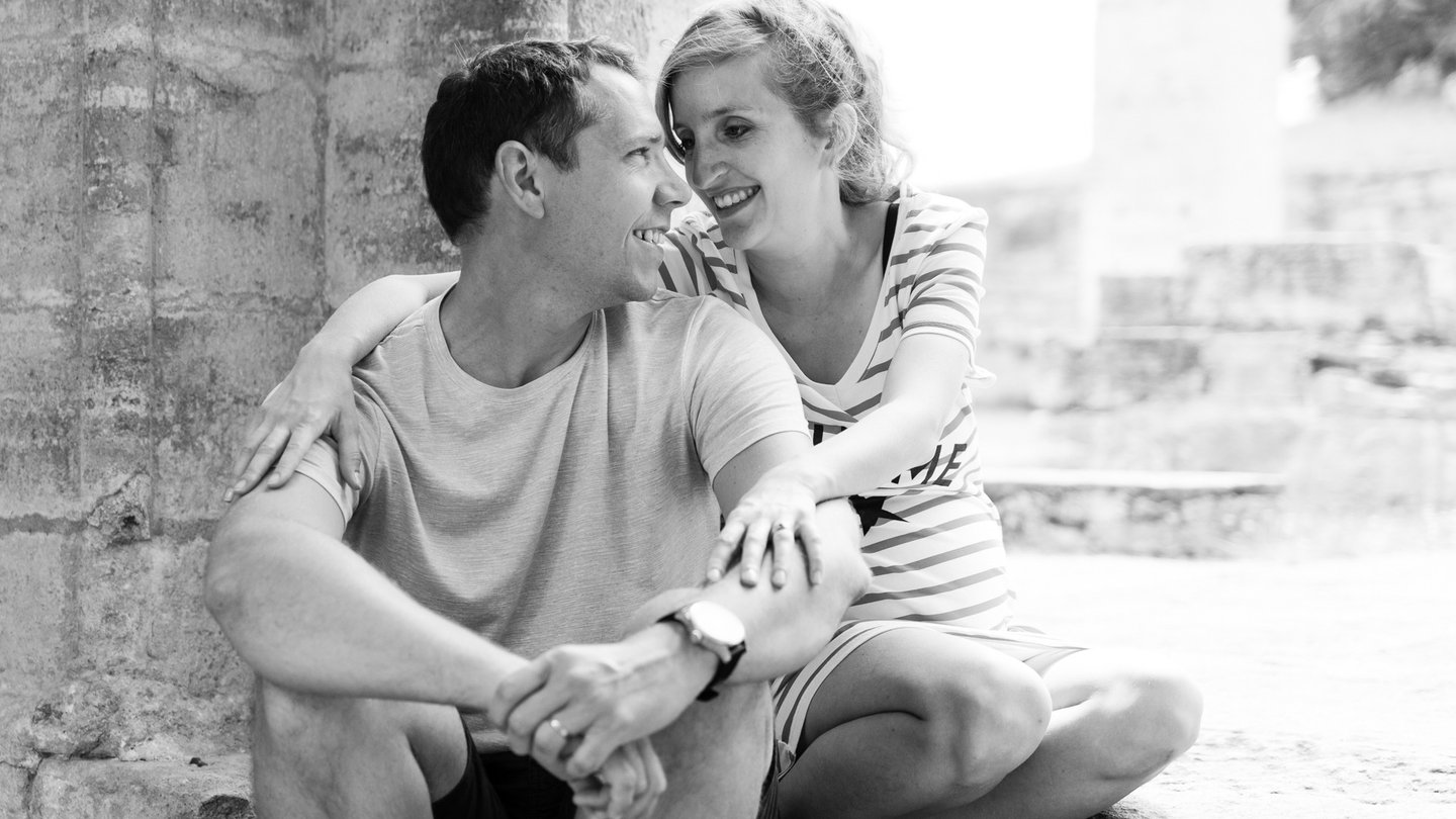 Portrait couple en beaujolais