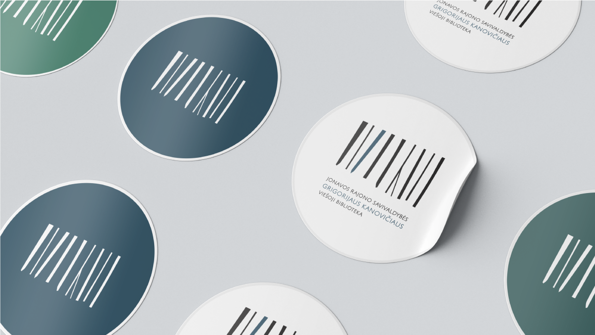 Jonavos kanovičiaus bibliotekos logotipas