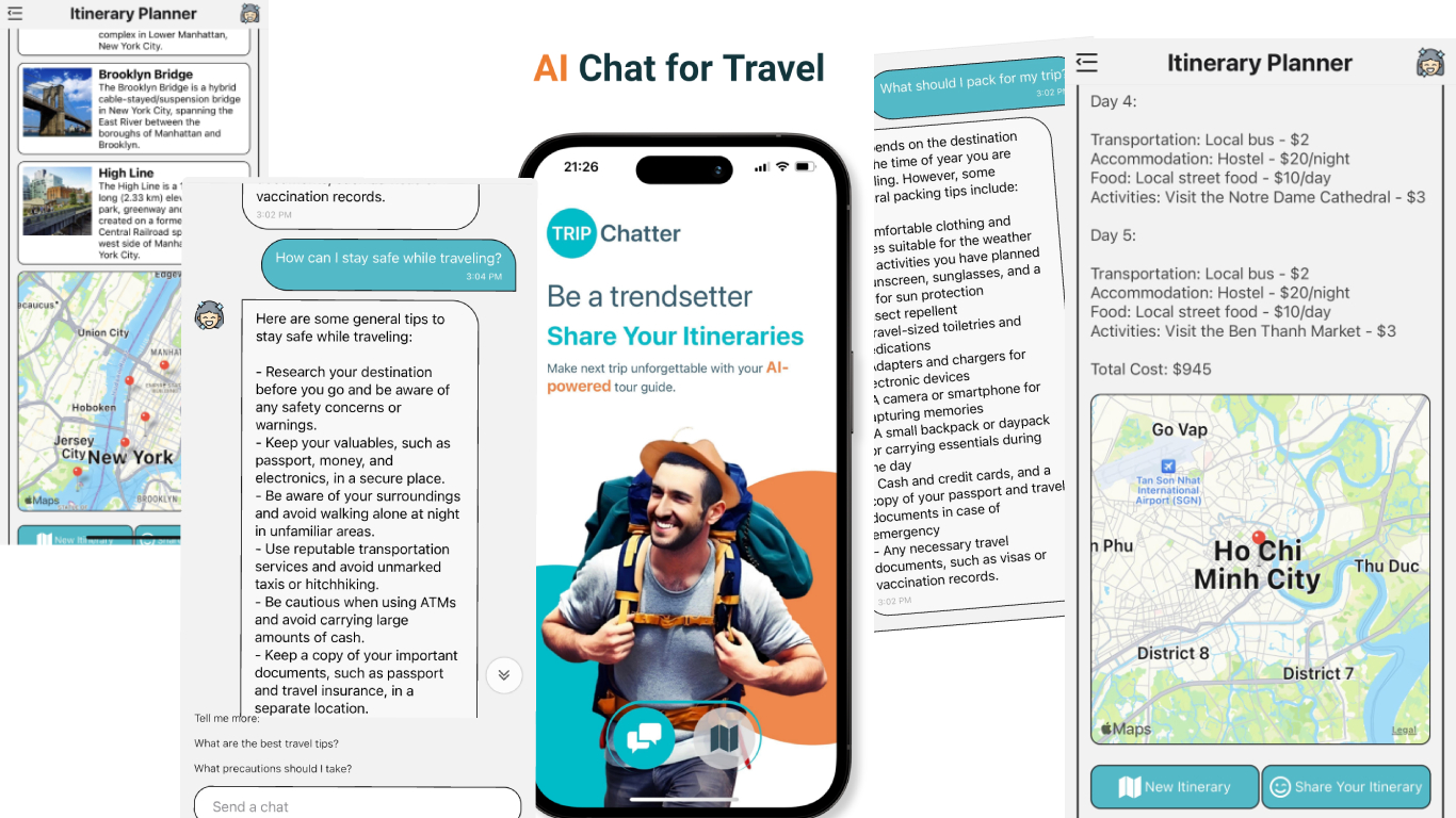 TRIPChatter AI travel assistant app
