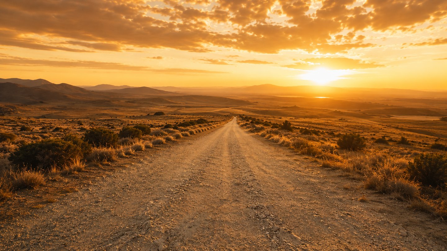 Open road at sunrise representing the journey founders take to reach their ideal customers