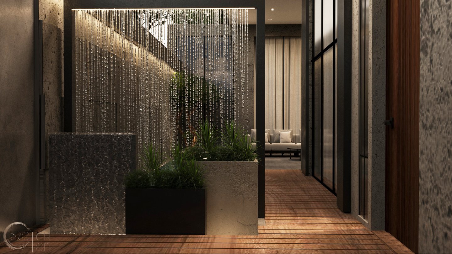 backyard area includes a pool with a stylish poolside view