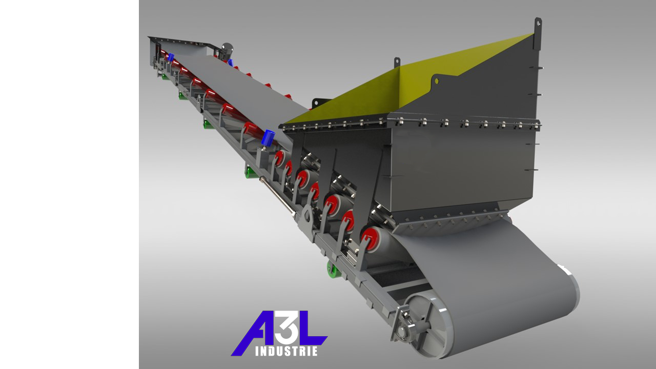 Convoyeur avec trémie